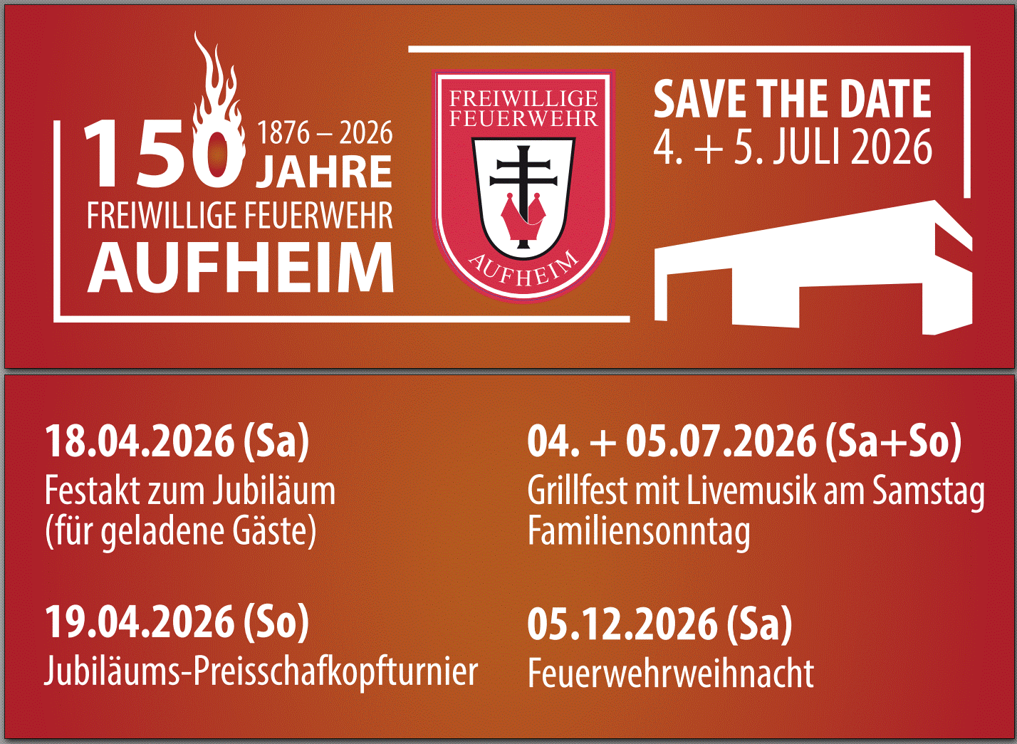Save the Date 150 Jahre FFA